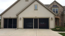 Load image into Gallery viewer, 6'W x 7'H Lifestyle Screens® Garage Screen Door, with Standard 18x14 Charcoal Fiberglass Screen Fabric and With Center Passage Door
