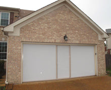 Load image into Gallery viewer, 8'W x 8'H Lifestyle Screens® Garage Screen Door, with Upgraded White 17x20 PVC-coated Polyester Screen Fabric and With Center Passage Door