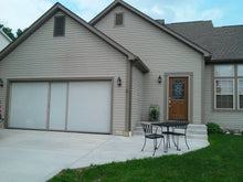 Load image into Gallery viewer, 6'W x 7'H Lifestyle Screens® Garage Screen Door, with Upgraded 17x20 White PVC Coated Polyester Screen Fabric and With Center Passage Door