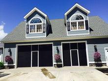 Load image into Gallery viewer, 12'W x 8'H Lifestyle Screens® Garage Screen Door, with Upgraded Black 17x20 PVC-coated Polyester Screen Fabric *** NO Center Passage Door ***