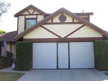 Load image into Gallery viewer, 8'W x 8'H Lifestyle Screens® Garage Screen Door, with Upgraded White 17x20 PVC-coated Polyester Screen Fabric and With Center Passage Door