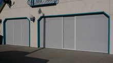 Load image into Gallery viewer, 8'W x 8'H Lifestyle Screens® Garage Screen Door, with Upgraded White 17x20 PVC-coated Polyester Screen Fabric and With Center Passage Door
