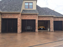Load image into Gallery viewer, 6'W x 8'H Lifestyle Screens® Garage Screen Door, with Standard 18x14 Charcoal Fiberglass Screen Fabric and With Center Passage Door