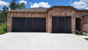 9'W x 7'H Lifestyle Screens® Garage Screen Door, with Upgraded 17x20 Black PVC Coated Polyester Screen Fabric *** NO Center Passage Door ***