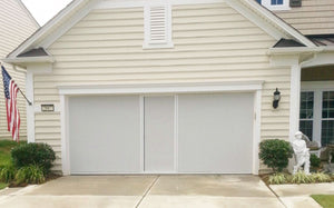 12'W x 10'H Lifestyle Screens® Garage Screen Door, with Upgraded 17x20 White PVC Coated Polyester Screen Fabric ***NO Center Passage Door***