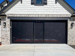 10'W x 10'H Lifestyle Screens® Garage Screen Door, with Upgraded 17x20 Black PVC Coated Polyester Screen Fabric ***NO Center Passage Door***